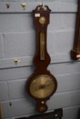 Beha, Likert & Co, Norwich, 19th century mahogany cased banjo barometer, 110cm high