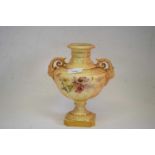 Fine early 20th century Royal Worcester vase, the blush ground finely painted with flowers, possibly