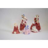 Group of Royal Doulton figures including This Little Pig, Top o the Hill, Dinky Doo and Christmas