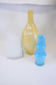 Group of three Studio glass vases, all with various colours and designs, tallest 50cm (3)