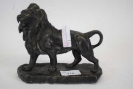 Spelter model of a lion