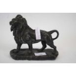 Spelter model of a lion