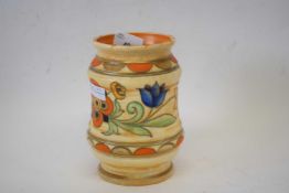 A Crown Ducal Art Deco vase with a pattern designed by Charlotte Rhead17cmGood condition