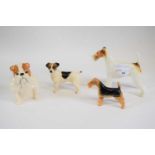 A Beswick model of a terrier Travera Romulus, a further terrier, model of a bulldog and model of a