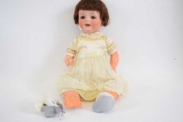 Early 20th century doll with bisque head, the head marked 'Koppelsdorf, Germany No 1330'