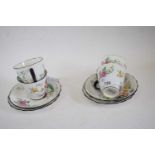 Group of Nelson china cups and saucers with bird decoration (8)