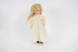 Late 19th/early 20th century doll, the bisque head marked 'Germany No 390A6/OM'