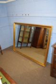 20th century rectangular wall mirror of large proportions set in a gilt frame, 160cm wide