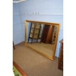 20th century rectangular wall mirror of large proportions set in a gilt frame, 160cm wide