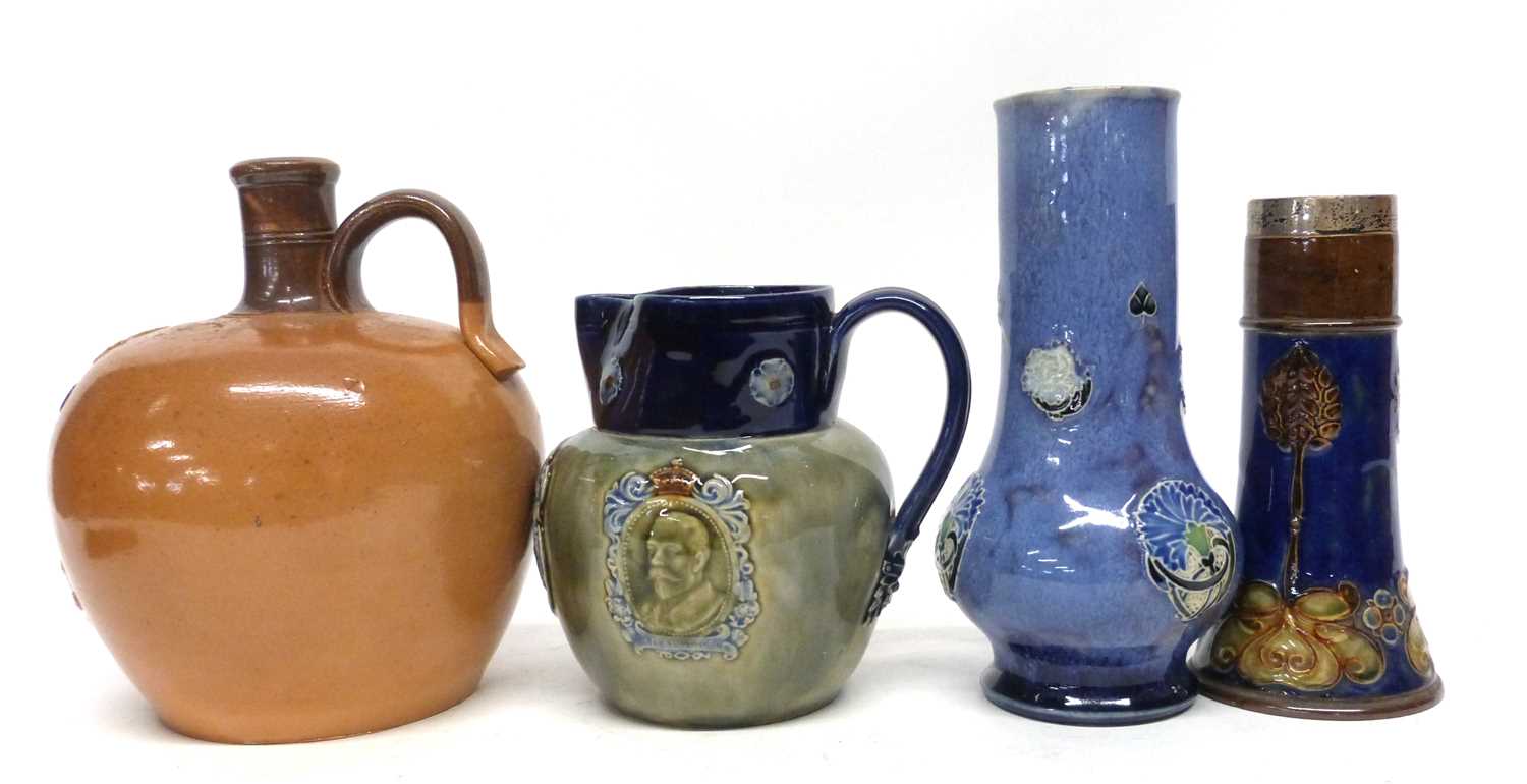 Quantity of Doulton wares including a Highland Whisky stoneware bottle, a commemorative jug, two - Image 4 of 5