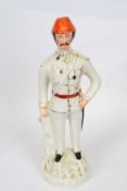 Large Staffordshire figure of General Gordon in uniform, 45cm high