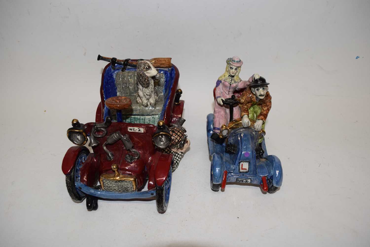 Two novelty vintage car models designed by Basil Matthews (2)