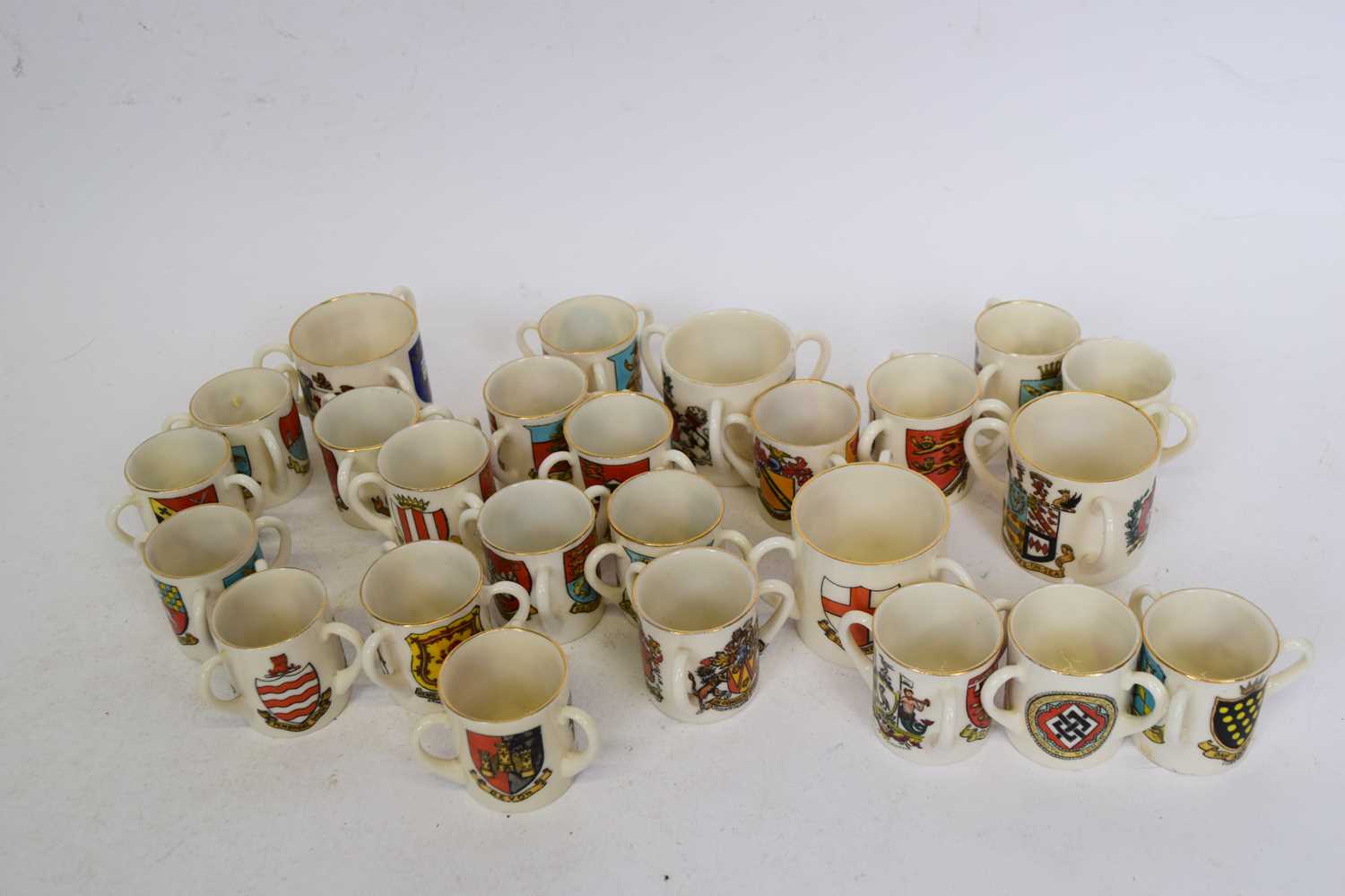 Extensive quantity of Goss armorial ware tygs - Image 2 of 2