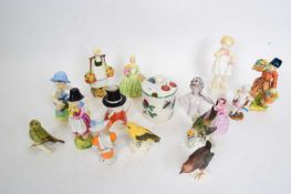 Quantity of various ceramic figures including Royal Worcester Dutch boy and girl modelled by F
