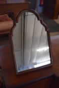 Early 20th century mahogany framed dressing table mirror of arched form fitted with an easel back,