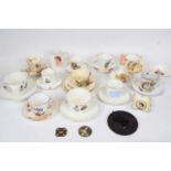 Quantity of porcelain commemorative wares including examples by Royal Doulton for Edward VII & Queen