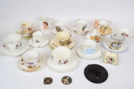 Quantity of porcelain commemorative wares including examples by Royal Doulton for Edward VII & Queen