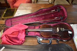 Vintage violin bearing internal label, probably spurious, marked 'Andreas Guarnerius Fecit Cremona