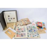 Box containing quantity of stamp albums, various issues