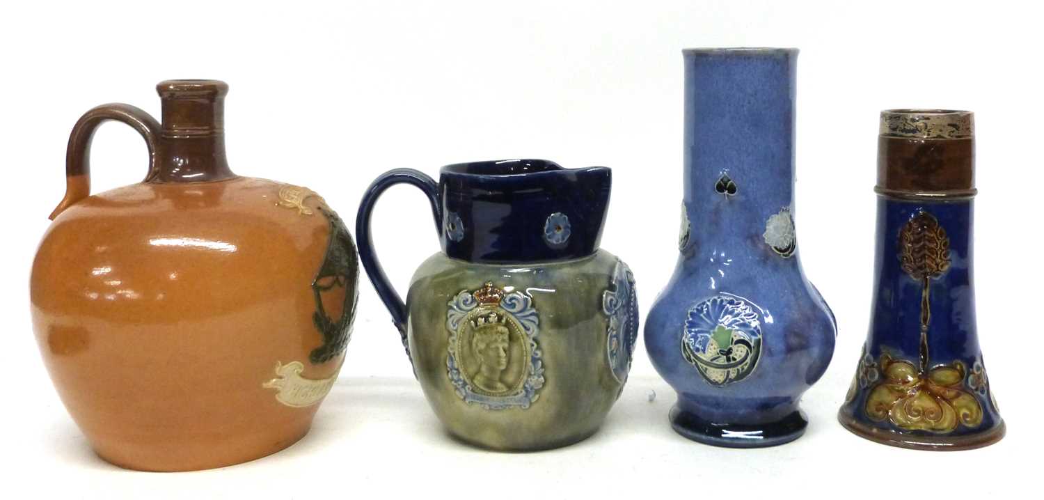 Quantity of Doulton wares including a Highland Whisky stoneware bottle, a commemorative jug, two - Image 2 of 5