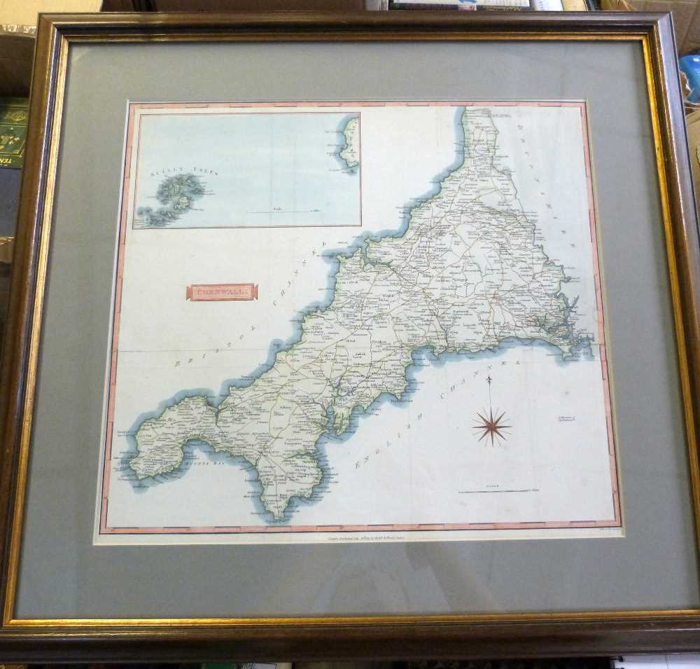 SAMUEL JOHN NEELE: CORNWALL, engraved hand coloured map pub Cadell & Davies, 1814, inset Scilly - Image 2 of 2
