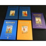 RUPERT ANNUAL, (5), limited facsimile editions of 1955, 1957, 1958, 1959 and 1963 annuals, 4to,