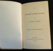 HENRY WADSWORTH LONGFELLOW: THE COURTSHIP OF MILES STANDISH AND OTHER POEMS, Boston, Ticknor &