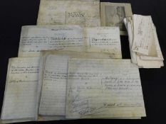 Box: large quantity Spalding interest, vellum and other documents, 18th and 19th century