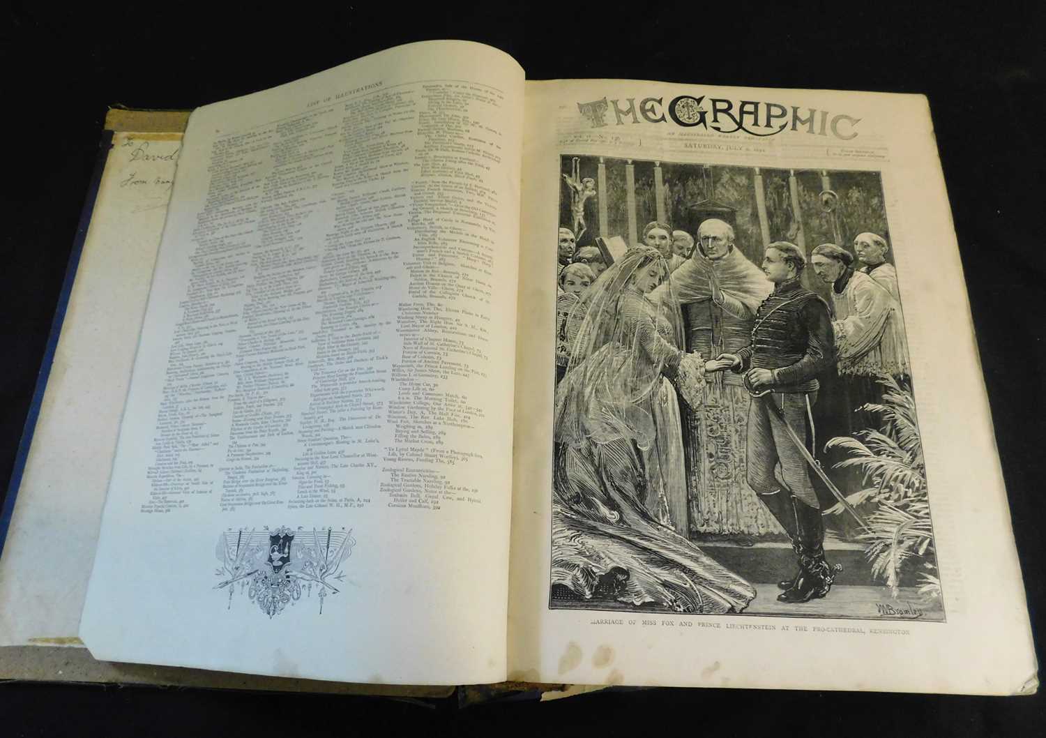 THE GRAPHIC, 1872, vol 16, fo, original cloth gilt worn, lacks backstrip, contents appear complete