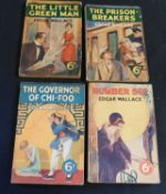 EDGAR WALLACE: 4 titles: all published by George Newnes; NUMBER SIX [1928], 1st edition, original