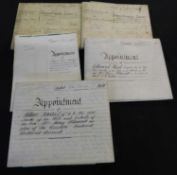 Box: assorted vellum and other documents, mainly 19th century, London, Oxford, Lancs, Bucks etc