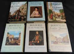 FREDERICK A POTTLE (ED): 5 titles: BOSWELL'S LONDON JOURNAL 1762-1763, London, Heinemann, 1951