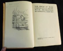 ALAN ALEXANDER MILNE: THE HOUSE AT POOH CORNER, ill E H Shepard, London, Methuen, 1928, 1st edition,