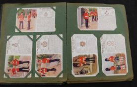 Old postcard album containing 99 early period military postcards