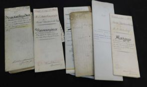 Box: good quantity Lincolnshire vellum and other documents including 19th century and earlier