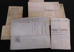 Small box: Swaffham interest, vellum and other documents, mainly 19th century