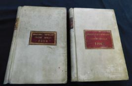 Spalding Crowland Manor, court rolls, 2 vols, 1698 to 1806, fo, old blind samped calf + another 2