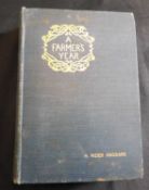 SIR HENRY RIDER HAGGARD: A FARMER'S YEAR, London, Longmans Green, 1899, 1st edition, original