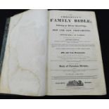 THE CHRISTIANS FAMILY BIBLE..., ed Rev James Wood, Liverpool, Caxton Press, 43 engraved plates, 4