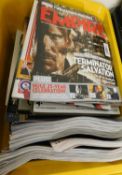 Five crates: large quantity modern film periodicals + box BBC History magazine