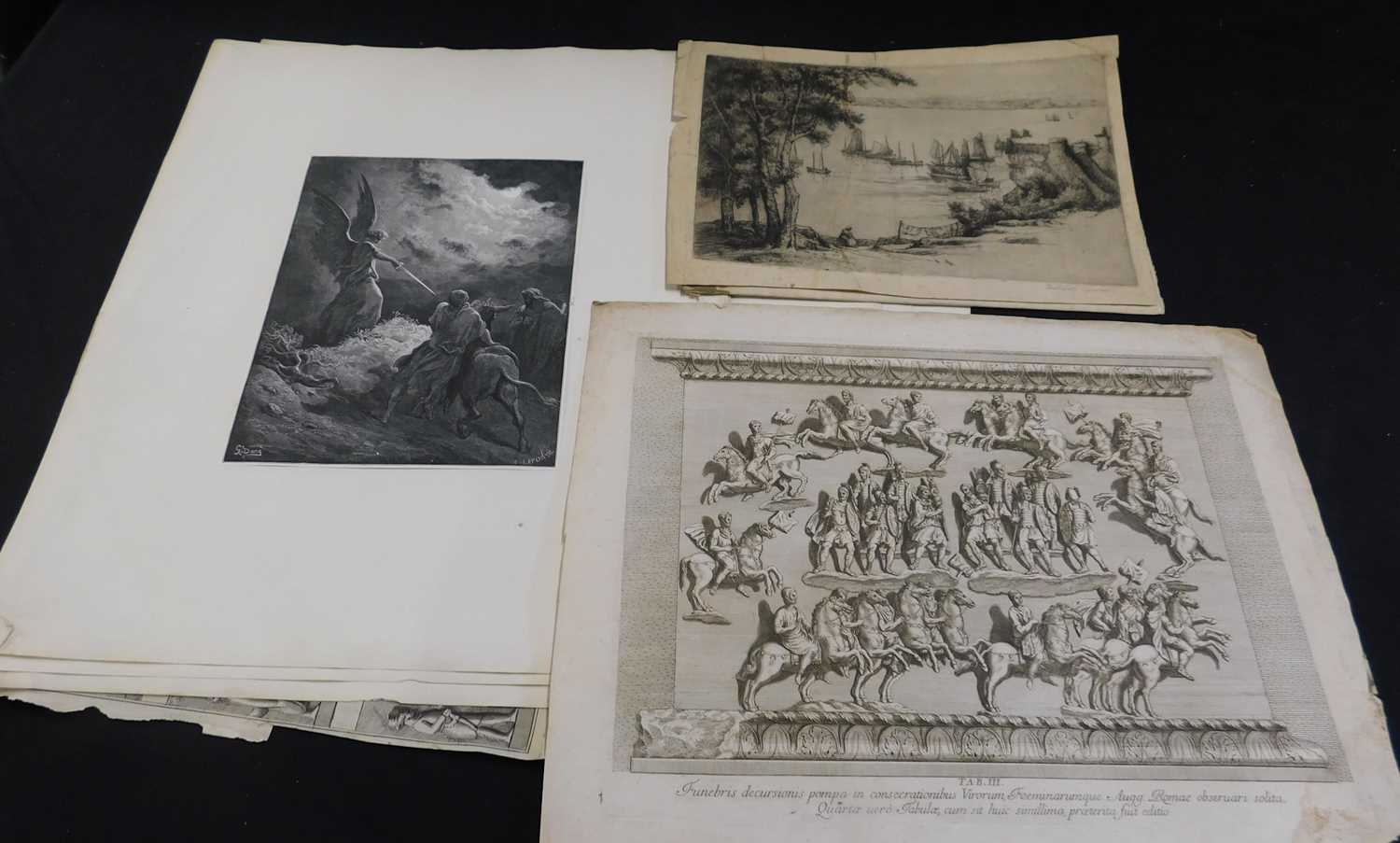 Folder: 13 assorted prints, mainly 19th century including F Bartolozzi, after M Browne, engraved - Image 5 of 5