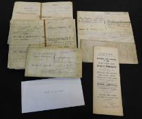 Small box: vellum and other documents of local interest, 19th century and earlier including Cawston,