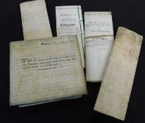 Box: small quantity vellum and other documents, mainly 19th century Essex, Kent etc