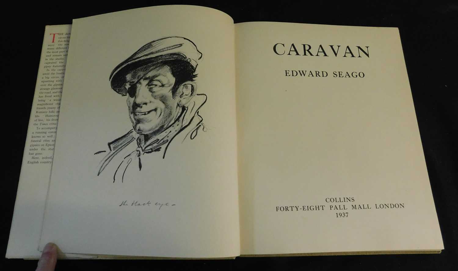 EDWARD SEAGO: CARAVAN, London, Collins, 1937, 1st edition, inscription on ffep, 4to, original cloth, - Image 2 of 2