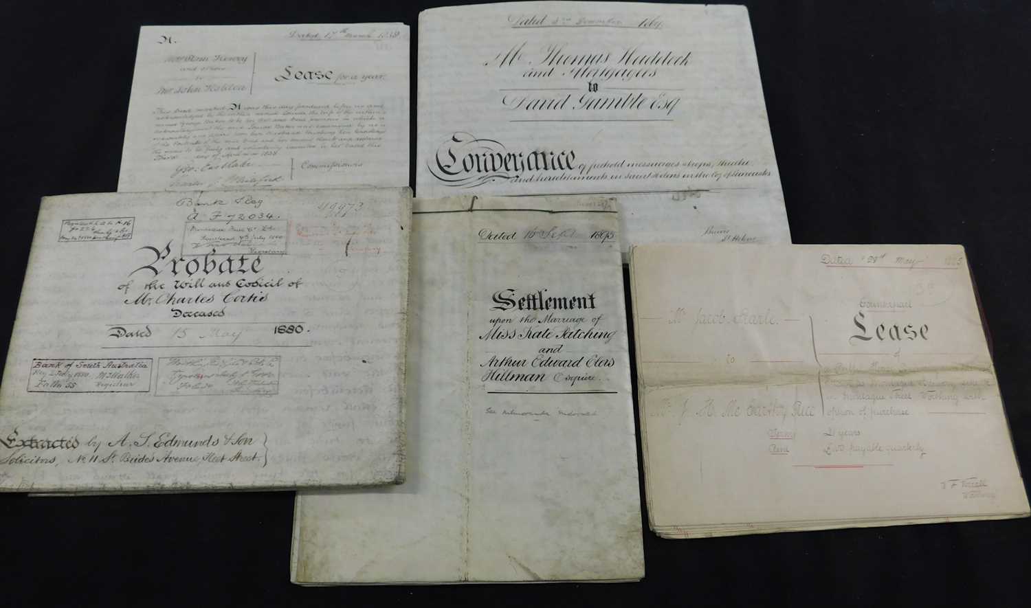 Packet: 10 vellum and one paper document, 1796-1896, mainly Sussex interest including Southwick 1896 - Image 3 of 3