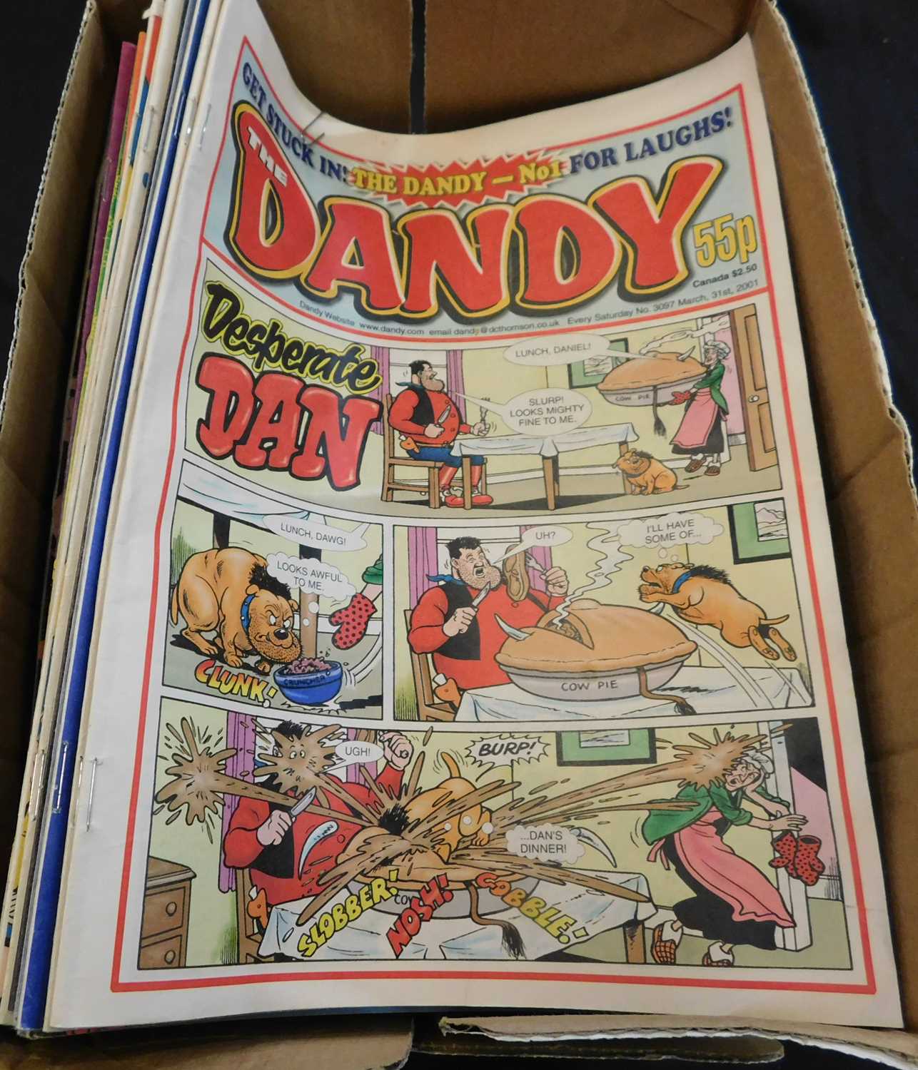 Two boxes: large quantity of Dandy comics, 1996-97, 1999-2002, March 1999-February 2002 near - Image 2 of 2