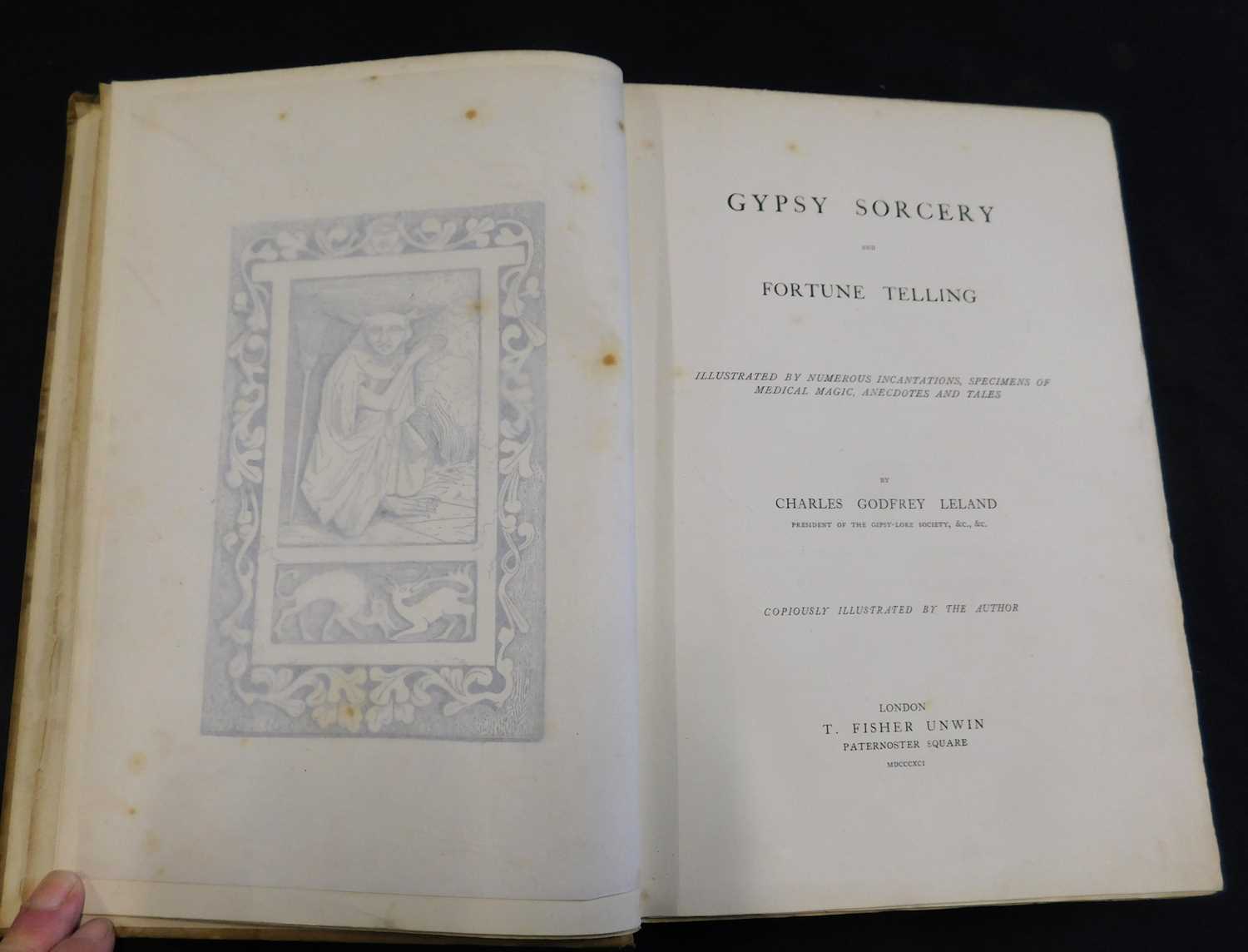 CHARLES GODFREY LELAND: GIPSY SORCERY AND FORTUNE TELLING, London, T Fisher Unwin, 1891, 1st - Image 2 of 2