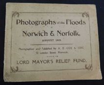 A E COE & SON (PUB): PHOTOGRAPH OF THE FLOODS IN NORWICH AND NORFOLK AUGUST 1912, Norwich, 1912,