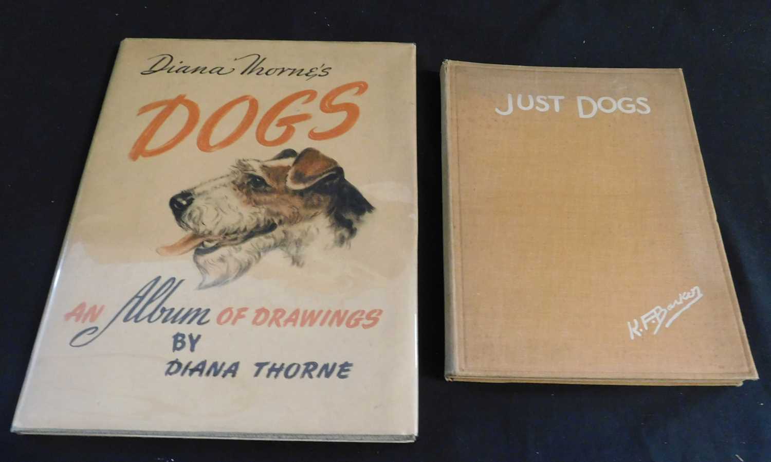 DIANA THORNE: DIANA THORNE'S DOGS AN ALBUM OF DRAWINGS, New York, Julian Messner, 1944, 1st edition,