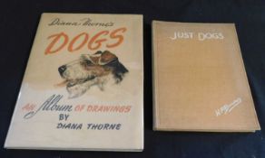 DIANA THORNE: DIANA THORNE'S DOGS AN ALBUM OF DRAWINGS, New York, Julian Messner, 1944, 1st edition,